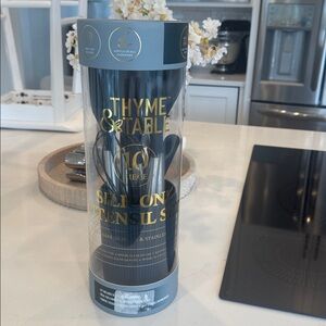 THYME & TABLE 10 Piece Silicone Utensil Set New!